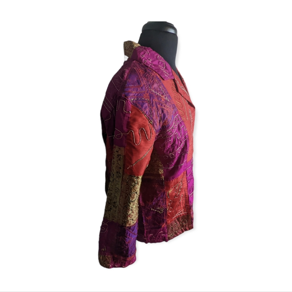 Chico's Patchwork Sequined Embroidered Art-To-Wea… - image 3